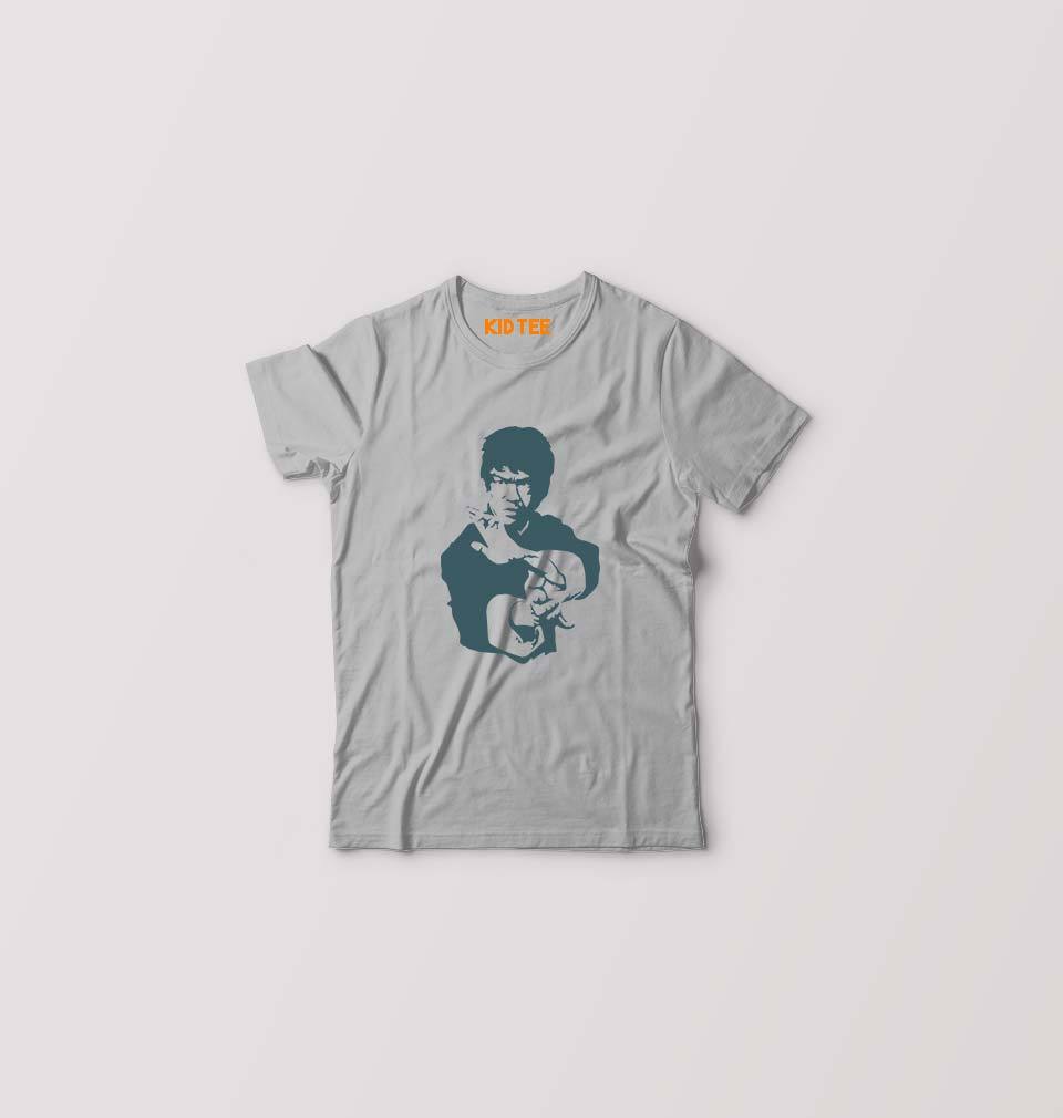 Bruce Lee Kids T-Shirt for Boy/Girl-0-1 Year(20 Inches)-Grey-Ektarfa.online
