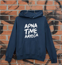 Load image into Gallery viewer, Apna Time Aayega Unisex Hoodie for Men/Women-Navy Blue-Ektarfa.online
