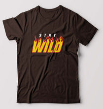 Load image into Gallery viewer, Stay Wild T-Shirt for Men-Coffee Brown-Ektarfa.online
