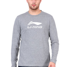 Load image into Gallery viewer, Li-Ning Full Sleeves T-Shirt for Men-Grey Melange-Ektarfa.online
