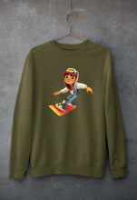 Load image into Gallery viewer, Subway Surfers Unisex Sweatshirt for Men/Women-S(40 Inches)-Olive Green-Ektarfa.online

