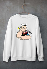 Load image into Gallery viewer, Popeye Unisex Sweatshirt for Men/Women-S(40 Inches)-White-Ektarfa.online
