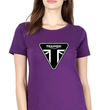 Load image into Gallery viewer, Triumph T-Shirt for Women-XS(32 Inches)-Purple-Ektarfa.online
