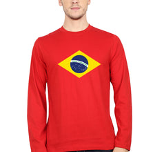 Load image into Gallery viewer, Brazil Full Sleeves T-Shirt for Men-Red-Ektarfa.online
