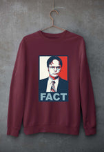 Load image into Gallery viewer, Dwight Schrute Fact Unisex Sweatshirt for Men/Women-Maroon-Ektarfa.online
