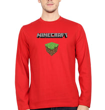 Load image into Gallery viewer, Minecraft Full Sleeves T-Shirt for Men-Red-Ektarfa.online
