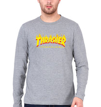 Load image into Gallery viewer, Thrasher Magzine Full Sleeves T-Shirt for Men-Grey Melange-Ektarfa.online
