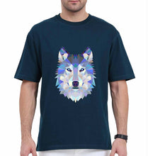 Load image into Gallery viewer, Wolf Oversized T-Shirt for Men-Petrol Blue-Ektarfa.online
