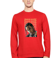 Load image into Gallery viewer, Travis Scott Full Sleeves T-Shirt for Men-S(38 Inches)-Red-Ektarfa.online
