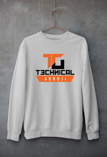 Technical Guruji(Gaurav Chaudhary) Unisex Sweatshirt for Men/Women-Grey Melange-Ektarfa.online
