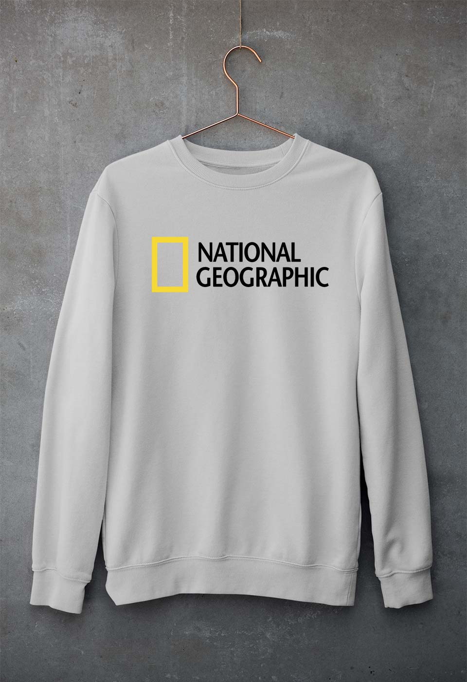 National geographic Unisex Sweatshirt for Men/Women-S(40 Inches)-Grey Melange-Ektarfa.online