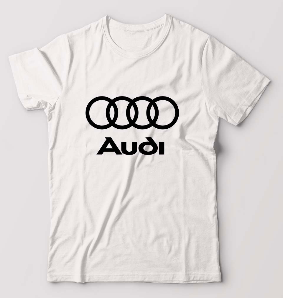 Audi T-Shirt for Men-S(38 Inches)-White-Ektarfa.online