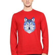 Load image into Gallery viewer, Wolf Full Sleeves T-Shirt for Men-Red-Ektarfa.online
