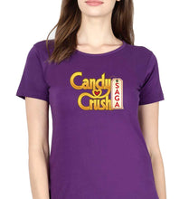 Load image into Gallery viewer, Candy Crush T-Shirt for Women-XS(32 Inches)-Purple-Ektarfa.online
