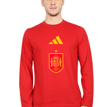 Load image into Gallery viewer, Spain Football Full Sleeves T-Shirt for Men-Red-Ektarfa.online
