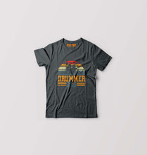 Load image into Gallery viewer, Drummer Dad Kids T-Shirt for Boy/Girl-Steal Grey-Ektarfa.online
