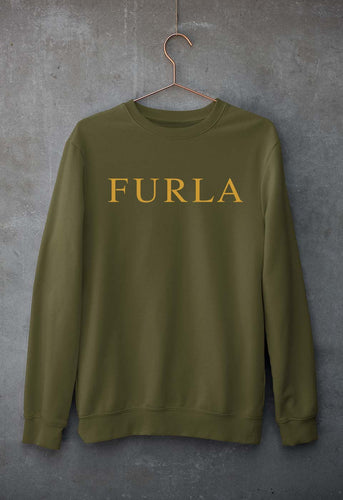 Furla Unisex Sweatshirt for Men/Women-Olive Green-Ektarfa.online