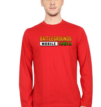 Load image into Gallery viewer, Battlegrounds Mobile India (BGMI) Full Sleeves T-Shirt for Men-Red-Ektarfa.online
