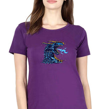 Load image into Gallery viewer, Dragon T-Shirt for Women-XS(32 Inches)-Purple-Ektarfa.online
