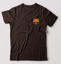 Load image into Gallery viewer, Barcelona Logo T-Shirt for Men-S(38 Inches)-Coffee Brown-Ektarfa.online
