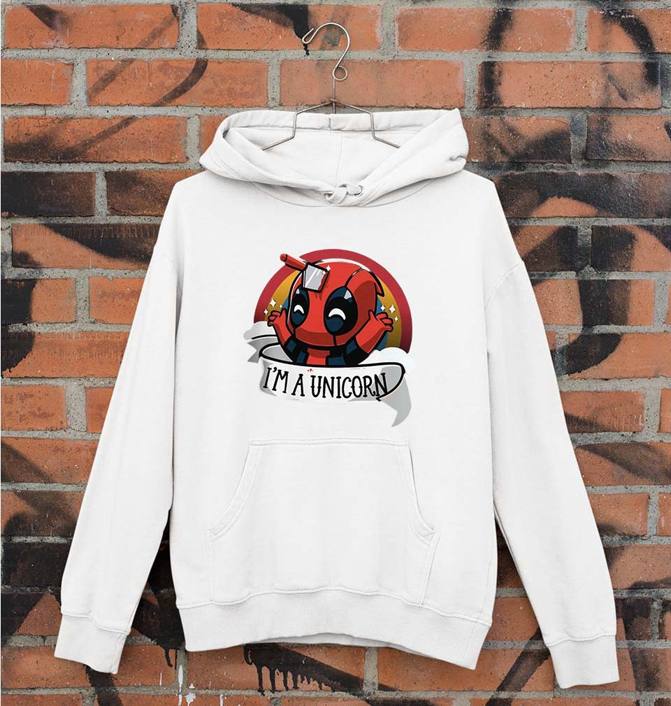 Deadpool Unicorn Unisex Hoodie for Men/Women-White-Ektarfa.online