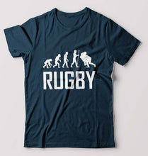 Load image into Gallery viewer, Rugby Evolution T-Shirt for Men-Petrol Blue-Ektarfa.online
