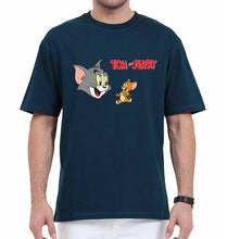 Load image into Gallery viewer, Tom and Jerry Oversized T-Shirt for Men-Petrol Blue-Ektarfa.online
