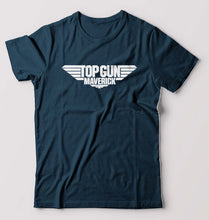 Load image into Gallery viewer, Top Gun T-Shirt for Men-S(38 Inches)-Petrol Blue-Ektarfa.online
