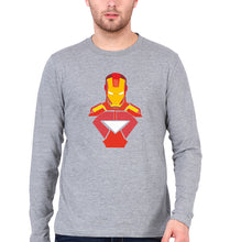 Load image into Gallery viewer, Iron Man Full Sleeves T-Shirt for Men-Grey Melange-Ektarfa.online

