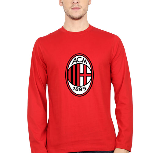 A.C. Milan Full Sleeves T-Shirt for Men-Red-Ektarfa.online
