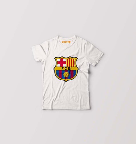 Barcelona Kids T-Shirt for Boy/Girl-White-Ektarfa.online