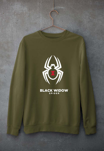 Black Widow Spider Unisex Sweatshirt for Men/Women-Olive Green-Ektarfa.online