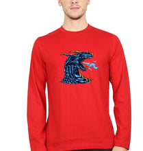 Load image into Gallery viewer, Dragon Full Sleeves T-Shirt for Men-S(38 Inches)-Red-Ektarfa.online
