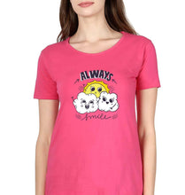 Load image into Gallery viewer, Always Smile T-Shirt for Women-XS(32 Inches)-Pink-Ektarfa.online
