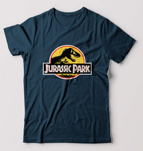 Load image into Gallery viewer, Jurassic Park T-Shirt for Men-S(38 Inches)-Petrol Blue-Ektarfa.online
