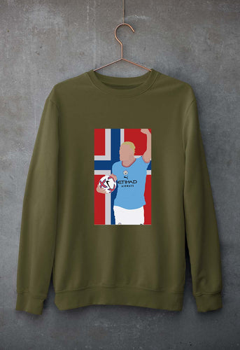Erling Haaland Unisex Sweatshirt for Men/Women-Olive Green-Ektarfa.online