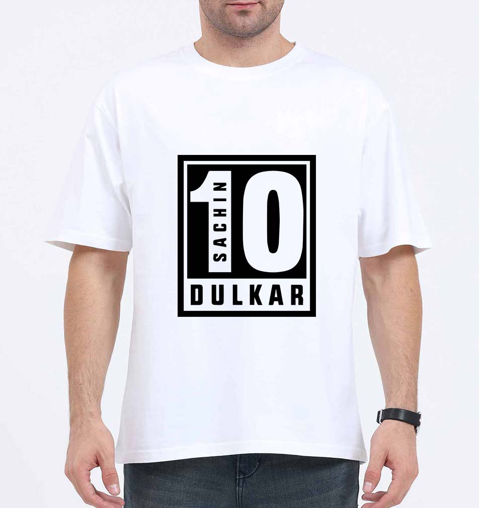 Sachin Tendulkar Oversized T-Shirt for Men-White-Ektarfa.online