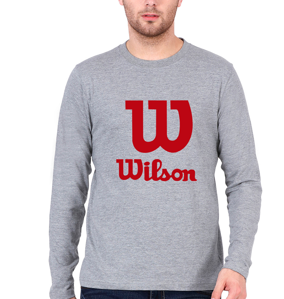Wilson Full Sleeves T-Shirt for Men-Grey Melange-Ektarfa.online