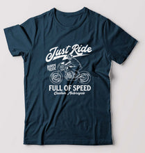 Load image into Gallery viewer, Motorcycle T-Shirt for Men-Petrol Blue-Ektarfa.online
