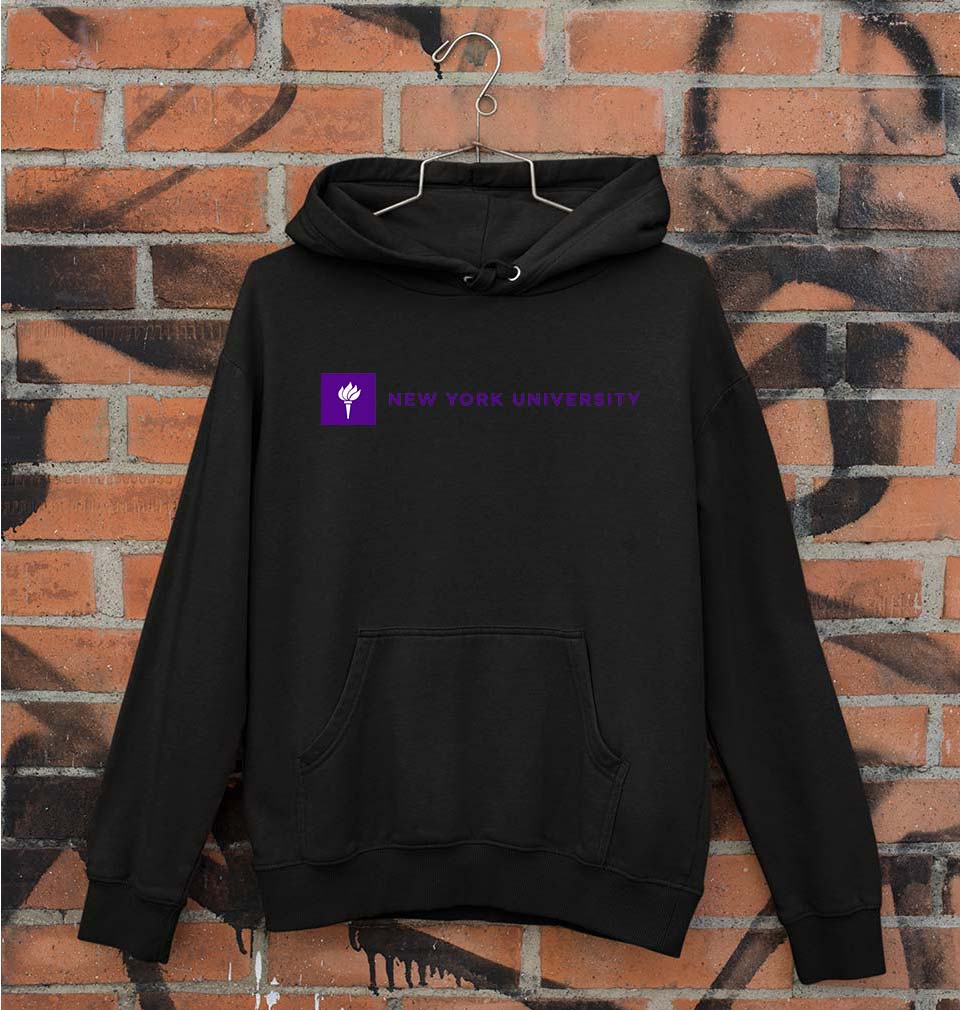 New York University Unisex Hoodie for Men/Women-Black-Ektarfa.online