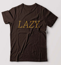 Load image into Gallery viewer, Lazy T-Shirt for Men-S(38 Inches)-Coffee Brown-Ektarfa.online
