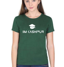 Load image into Gallery viewer, IIM Kashipur T-Shirt for Women-XS(32 Inches)-Dark Green-Ektarfa.online
