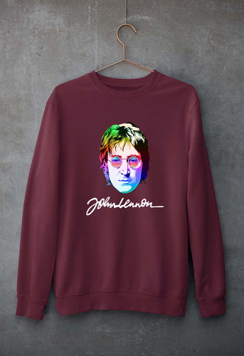 John Lennon Unisex Sweatshirt for Men/Women-Maroon-Ektarfa.online