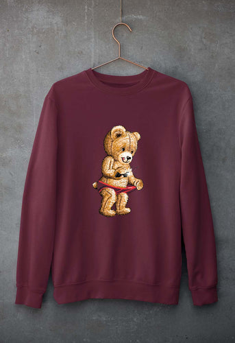 Domrebel Bear Unisex Sweatshirt for Men/Women-maroon-Ektarfa.online