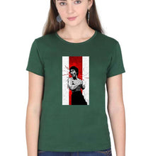 Load image into Gallery viewer, Bruce Lee T-Shirt for Women-XS(32 Inches)-Dark Green-Ektarfa.online
