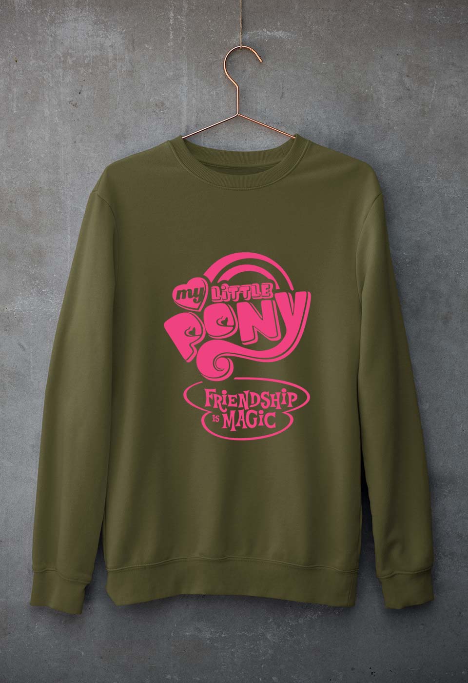 My Little Pony Unisex Sweatshirt for Men/Women-Olive Green-Ektarfa.online