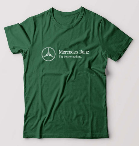 Mercedes-Benz T-Shirt for Men-S(38 Inches)-Bottle Green-Ektarfa.online