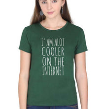 Load image into Gallery viewer, Internet T-Shirt for Women-Dark Green-Ektarfa.online
