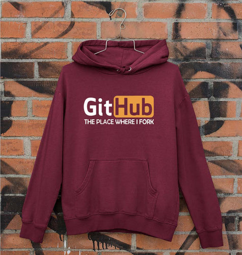 GitHub Unisex Hoodie for Men/Women-Maroon-Ektarfa.online