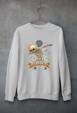 Load image into Gallery viewer, Dab Skull Unisex Sweatshirt for Men/Women-S(40 Inches)-Grey Melange-Ektarfa.online
